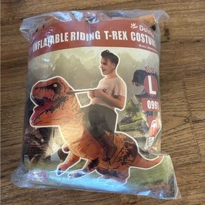 Inflatable Riding T-Rex Dinosaur Costume Size L Large